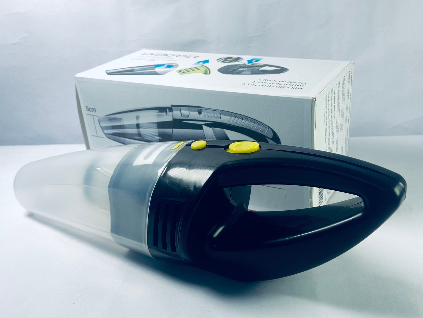 LIVEBORDER New Version Car Vacuum, Portable Car Vacuum Cleaner with Powerful Suction, DC 12V Power