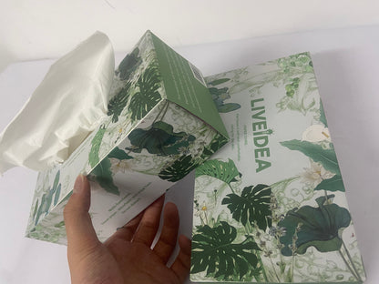 LIVEIDEA Facial Tissue Paper | Soft, Absorbent Hand and Face Wipes, Premium Facial Tissues Boxes for Personal Care, 30 Pack of White 2-Ply Tissues | 100 sheets Per Box