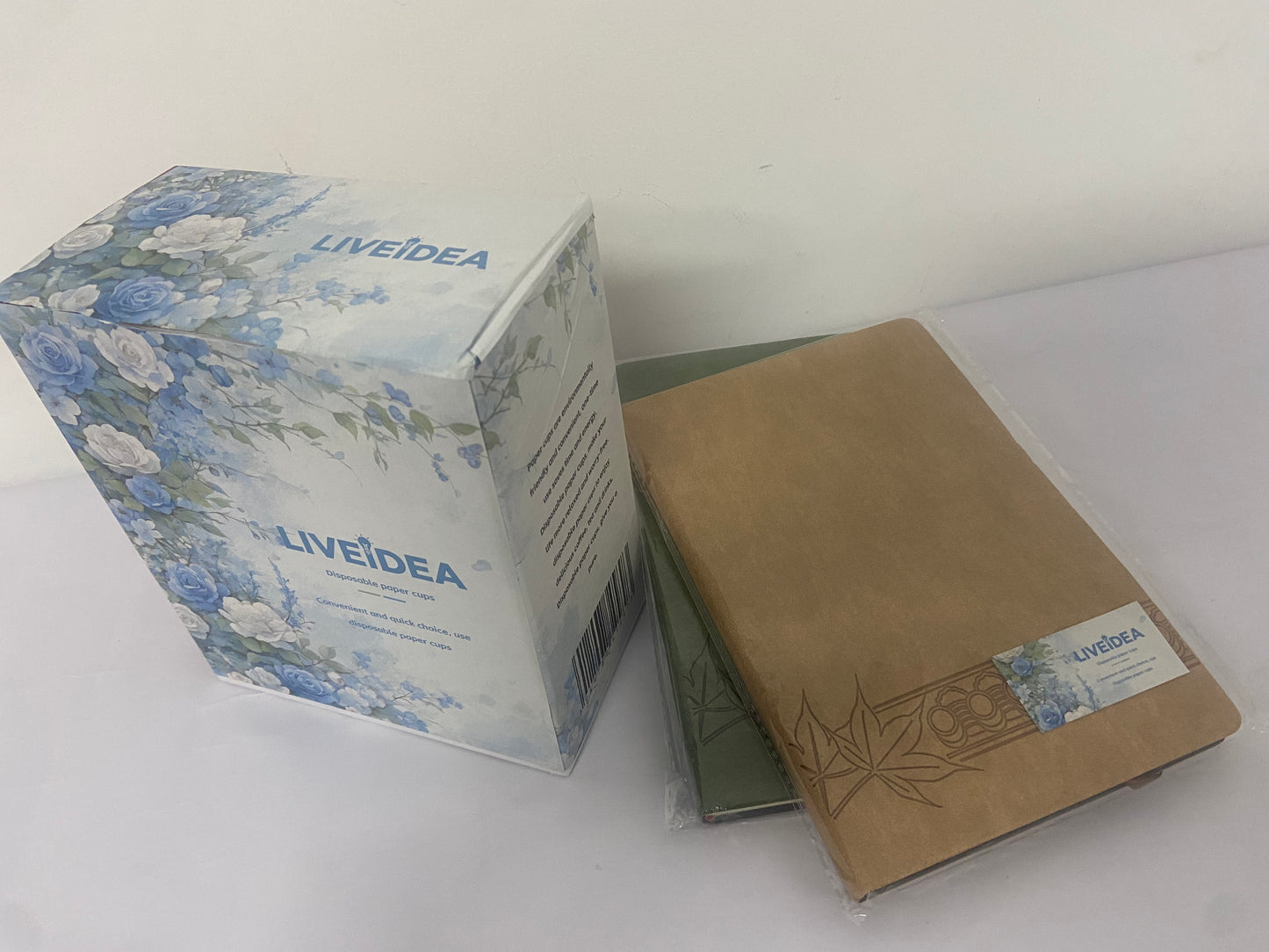 LIVEIDEA Journal Notebook for Women Men,256 Pages A5 Hardcover Leather Journals for Writing,Travel,Business,Work & School,College Ruled Notebooks for Note Taking,Diary Notepad 5.7"×8.3"(Brown and green)