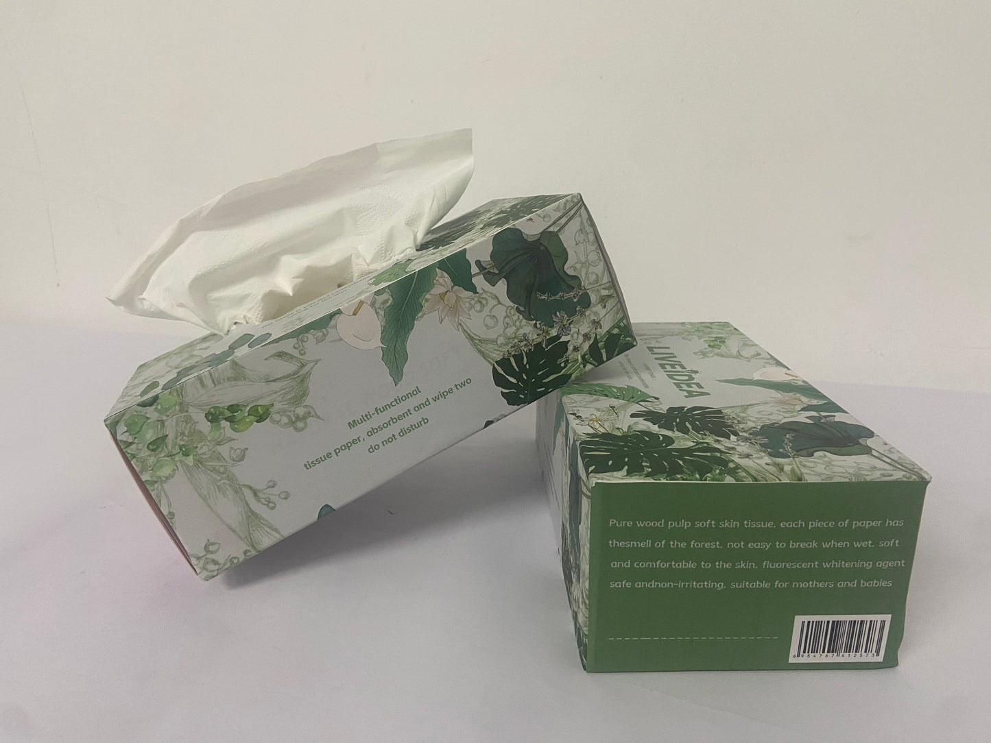LIVEIDEA Facial Tissue Paper | Soft, Absorbent Hand and Face Wipes, Premium Facial Tissues Boxes for Personal Care, 30 Pack of White 2-Ply Tissues | 100 sheets Per Box