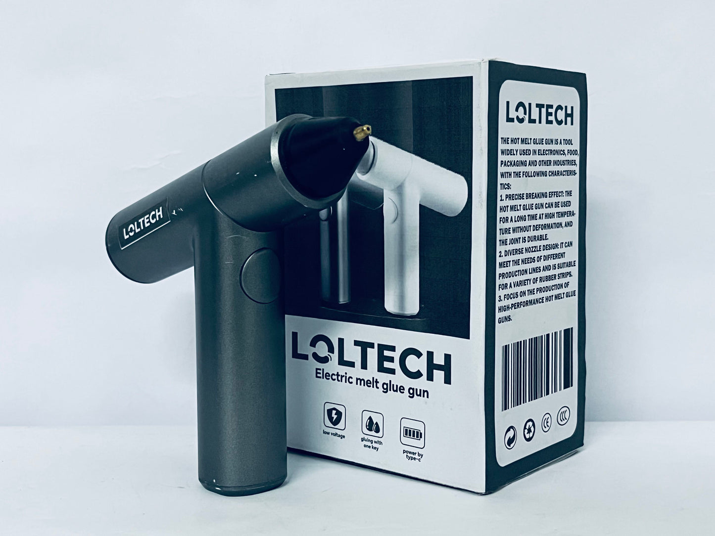 LOLTECH Hot melt glue guns while the balanced design allows the glue gun to stand upright for easy use and storage