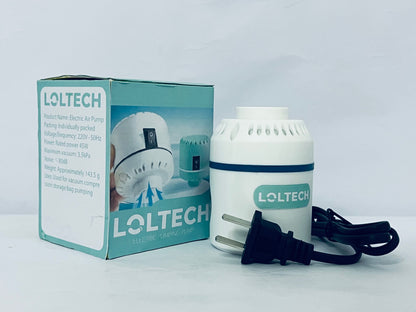 LOLTECH Electric Pump for Vacuum Storage Bags Travel Vacuum Pump for Various Sealing Bags Portable Vacpack Air Pump for Clothing, Pillows, Comforters (Storage Bag Not Included)