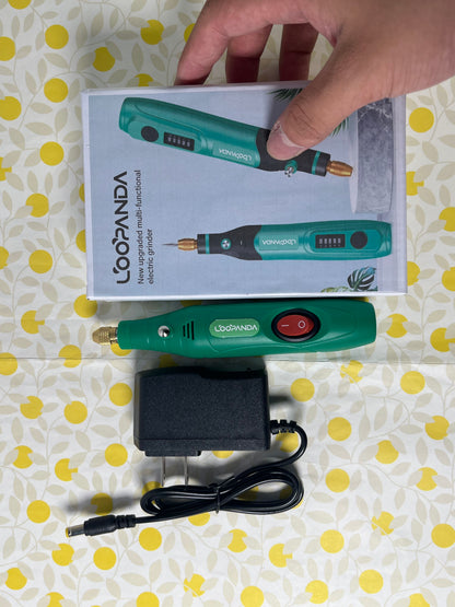 LOOPANDA Electric Nail Drill Machine Professional,Cordless Electric Nail File for Acrylic Gel Nails,Manicure and Pedicure Kit for Grinding Polishing Trimming