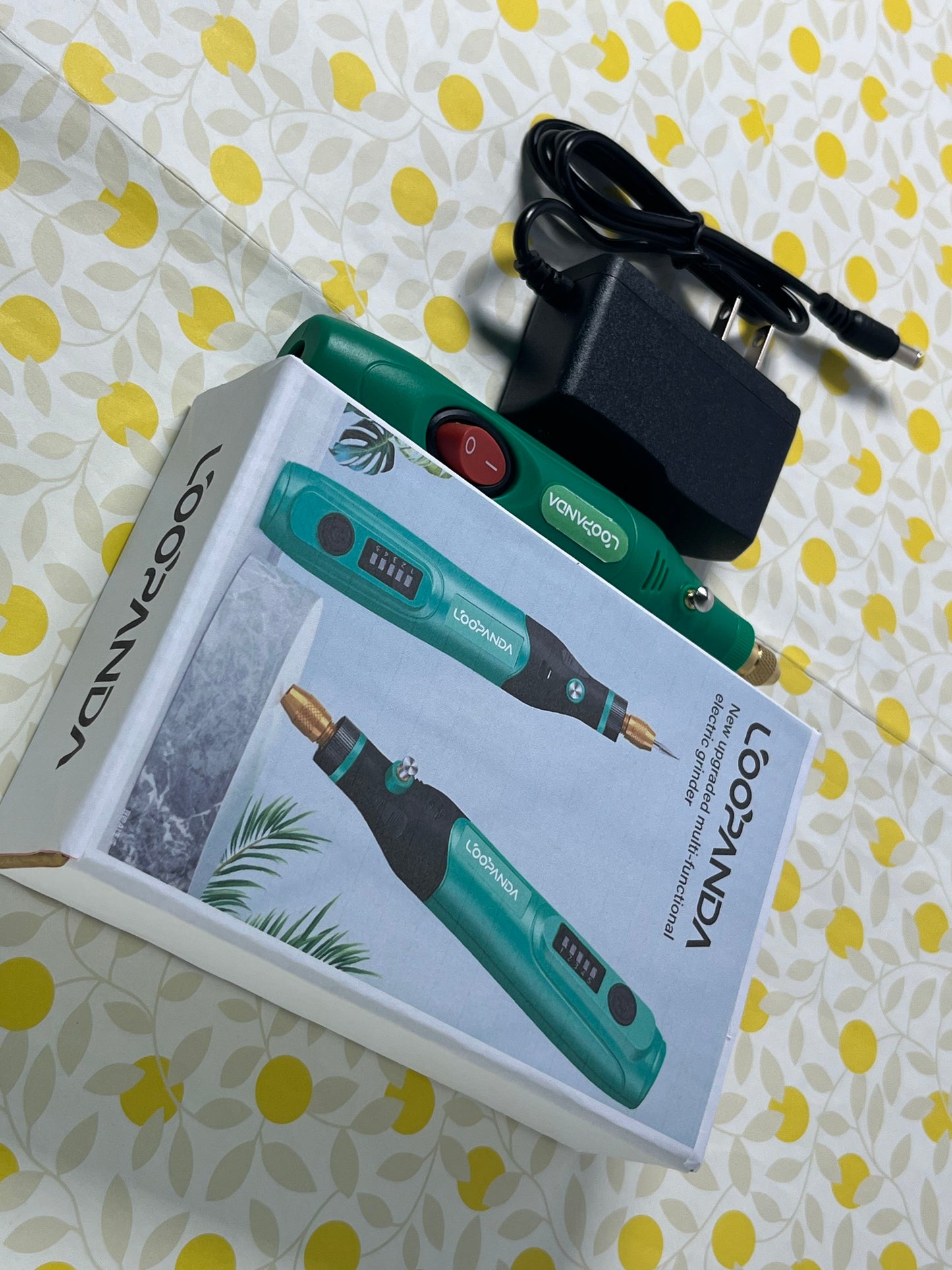 LOOPANDA Electric Nail Drill Machine Professional,Cordless Electric Nail File for Acrylic Gel Nails,Manicure and Pedicure Kit for Grinding Polishing Trimming