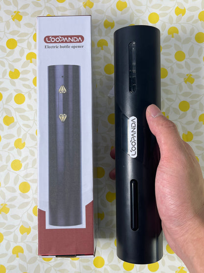LOOPANDA Electric Can Opener, Can Opener Electric for Seniors with Smooth Edge, Food-Safe Automatic Can Opener Portable Battery Operated Can Openers for Almost Any Can Sizes, Black