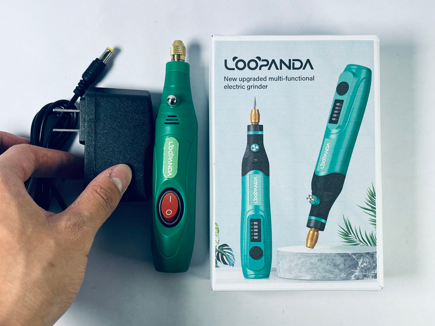 LOOPANDA Electric Nail Drill Machine Professional,Cordless Electric Nail File for Acrylic Gel Nails,Manicure and Pedicure Kit for Grinding Polishing Trimming