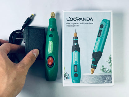 LOOPANDA Electric Nail Drill Machine Professional,Cordless Electric Nail File for Acrylic Gel Nails,Manicure and Pedicure Kit for Grinding Polishing Trimming