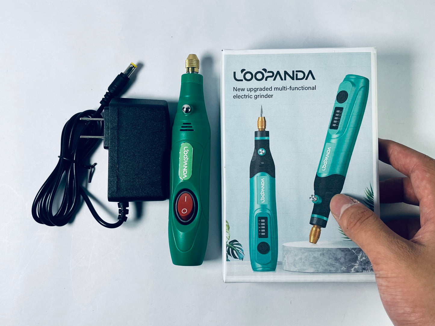 LOOPANDA Electric Nail Drill Machine Professional,Cordless Electric Nail File for Acrylic Gel Nails,Manicure and Pedicure Kit for Grinding Polishing Trimming
