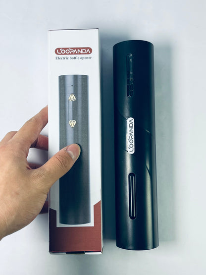 LOOPANDA Electric Can Opener, Can Opener Electric for Seniors with Smooth Edge, Food-Safe Automatic Can Opener Portable Battery Operated Can Openers for Almost Any Can Sizes, Black