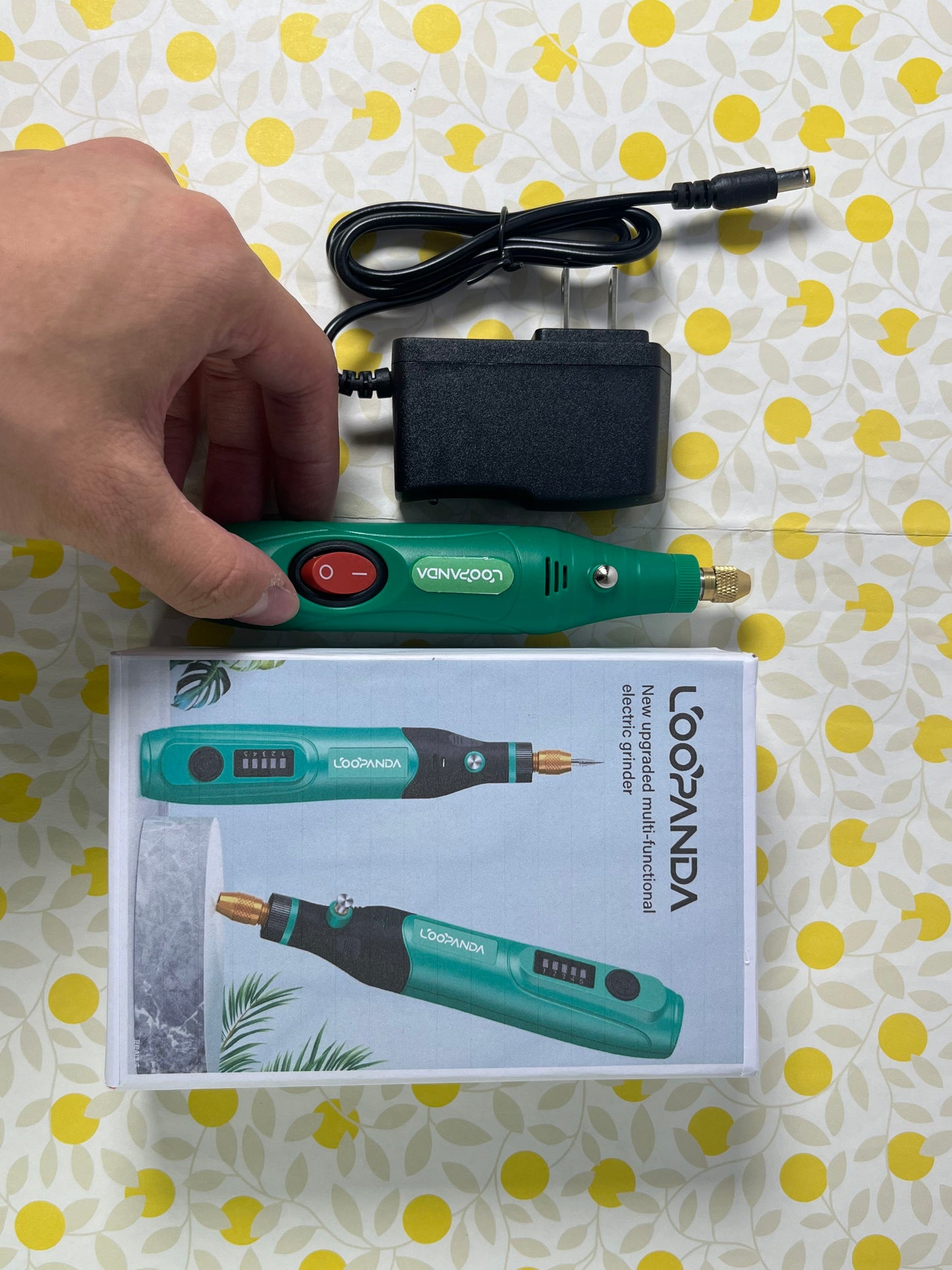 LOOPANDA Electric Nail Drill Machine Professional,Cordless Electric Nail File for Acrylic Gel Nails,Manicure and Pedicure Kit for Grinding Polishing Trimming