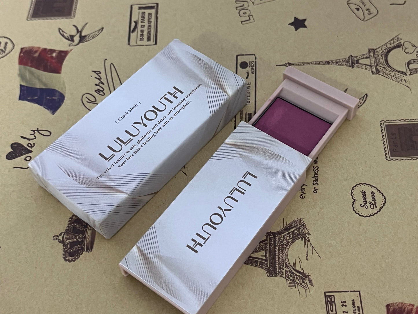 LULUYOUTH Blusher Reloaded, Pressed Powder Face Blusher, Highly Pigmented & Long Lasting Formula, Rose Kiss, 0.26 oz