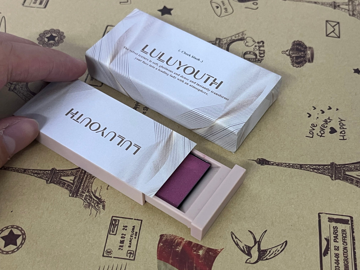 LULUYOUTH Blusher Reloaded, Pressed Powder Face Blusher, Highly Pigmented & Long Lasting Formula, Rose Kiss, 0.26 oz