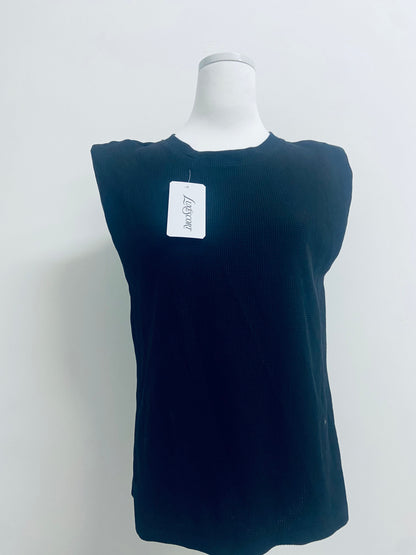 LUXESCORT T-shirts  Women's Shoulder Pad Sleeveless T-Shirt
