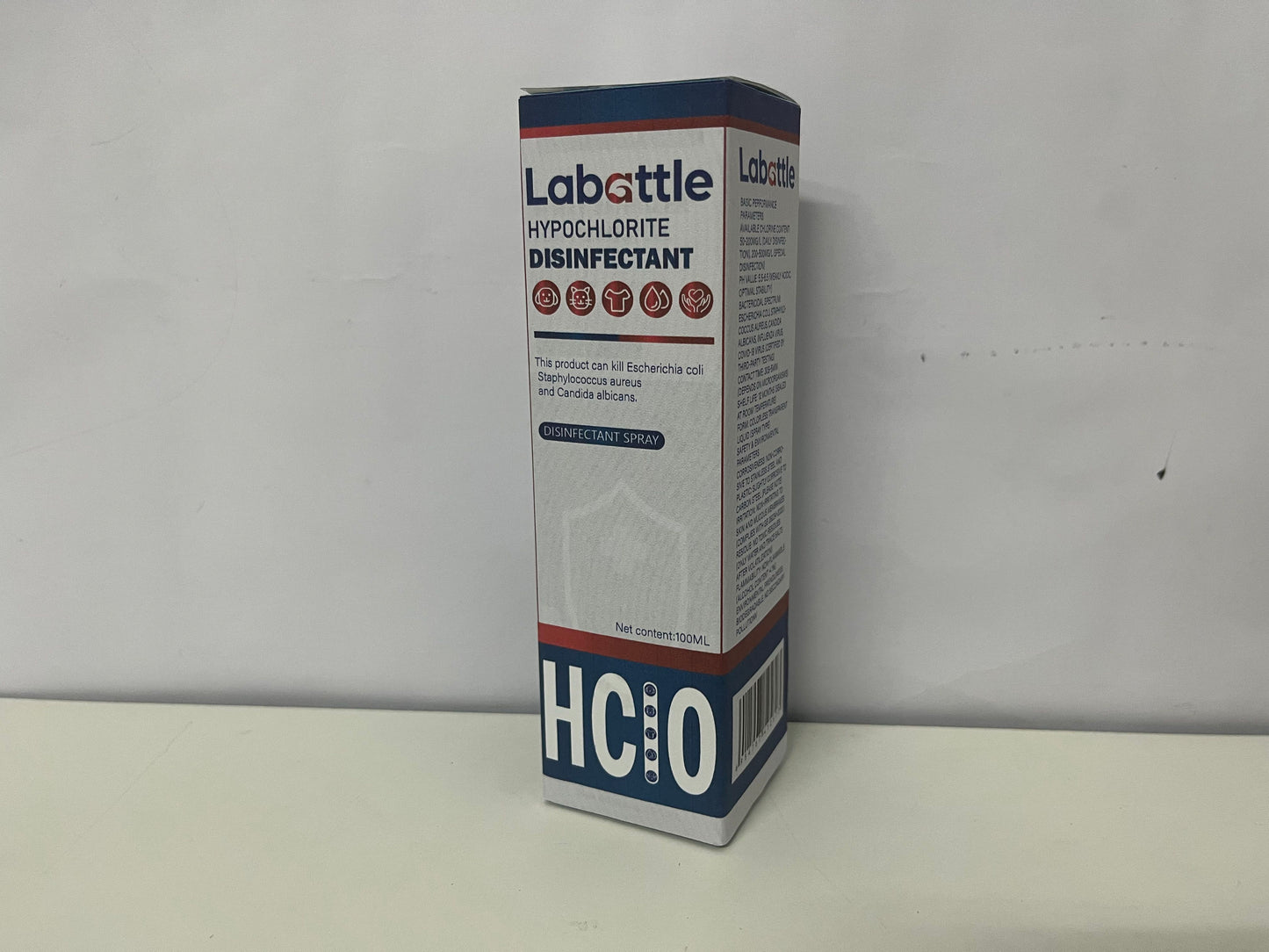 Labattle 100ML Hypochlorous Acid Disinfectant Spray - 99.99% Sterilization Food-Grade Multi-Purpose Sanitizer
