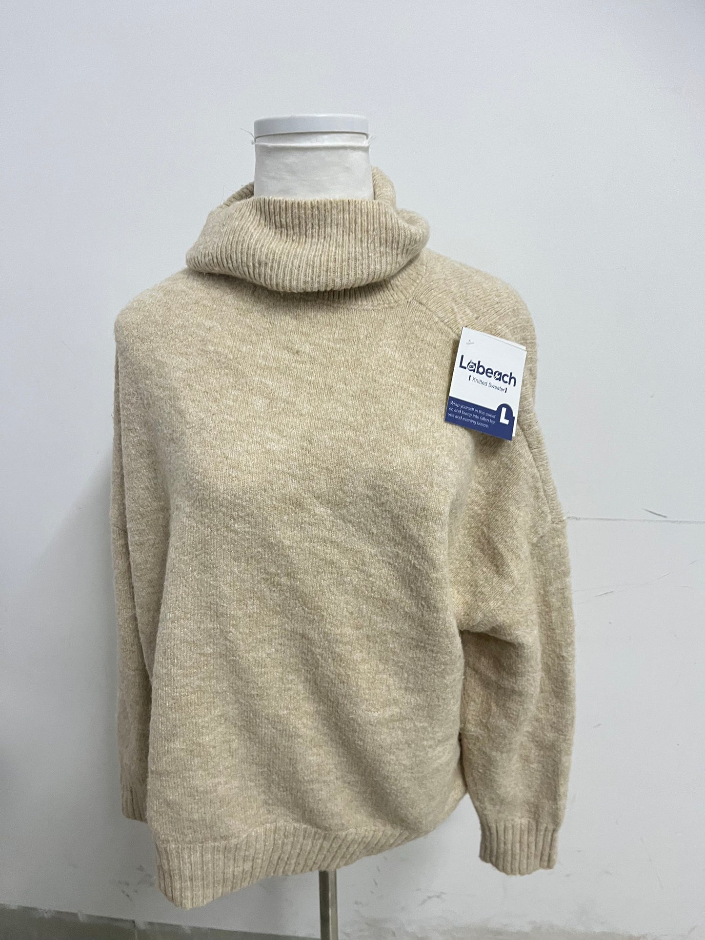 Labeach Womens Oversized Turtleneck Pullover Sweater Cable Knit Long Sleeve Sweater Tops