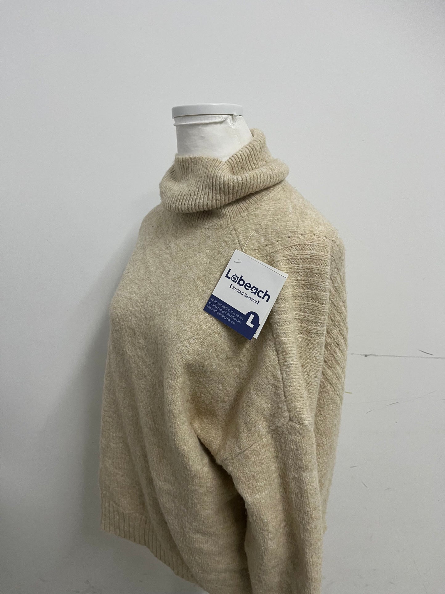 Labeach Womens Oversized Turtleneck Pullover Sweater Cable Knit Long Sleeve Sweater Tops