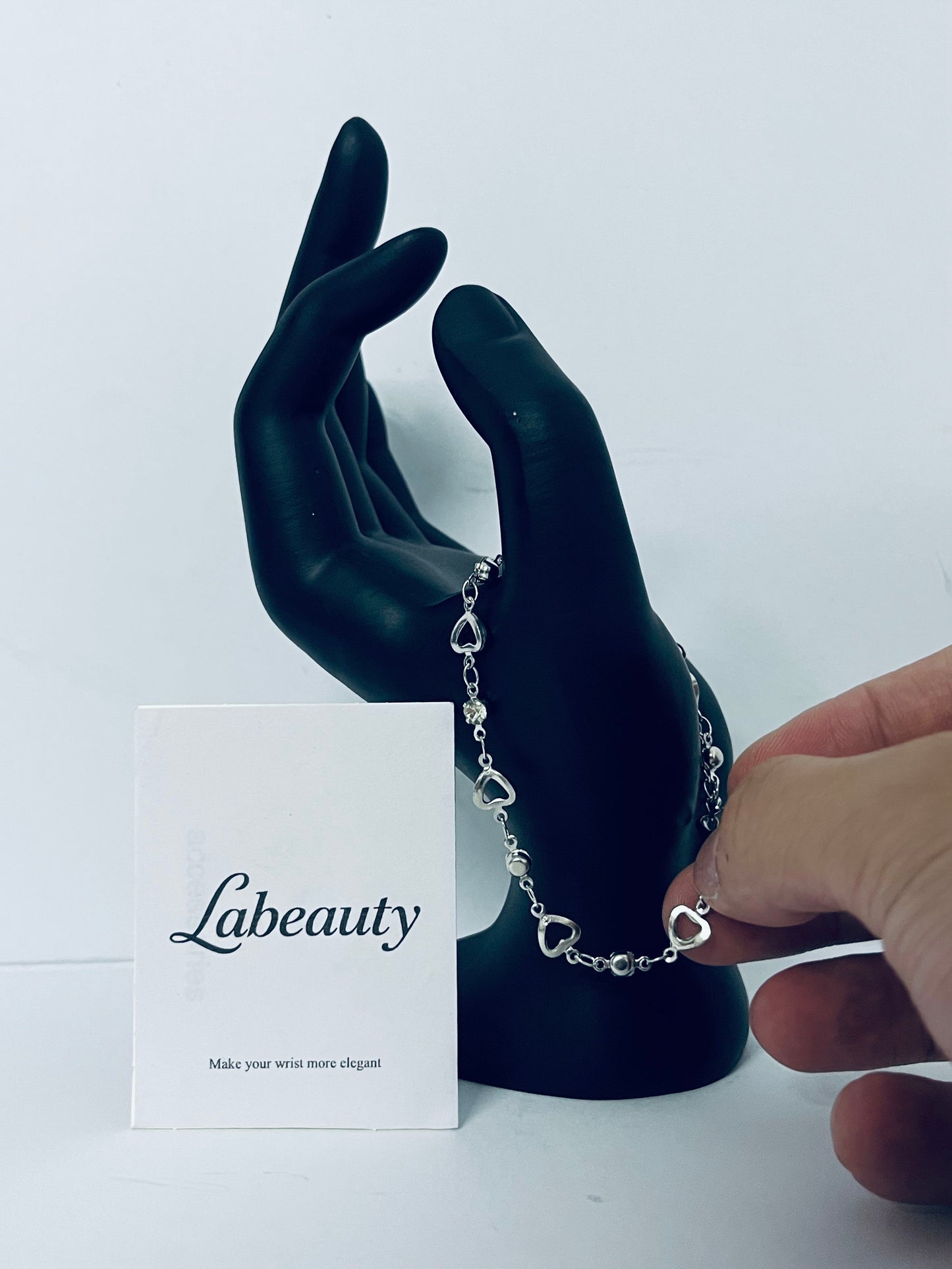 Labeauty 925 Sterling Silver Infinity Love Heart Link Bracelets Women Bangle Jewelry Gifts