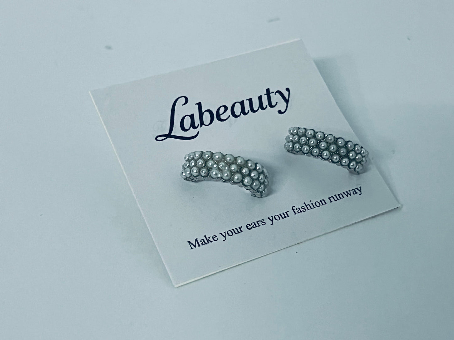 Labeauty 925 Sterling Silver Open Hoop Earrings for Women, Women'sTrendy Statement Silver Stud Earrings