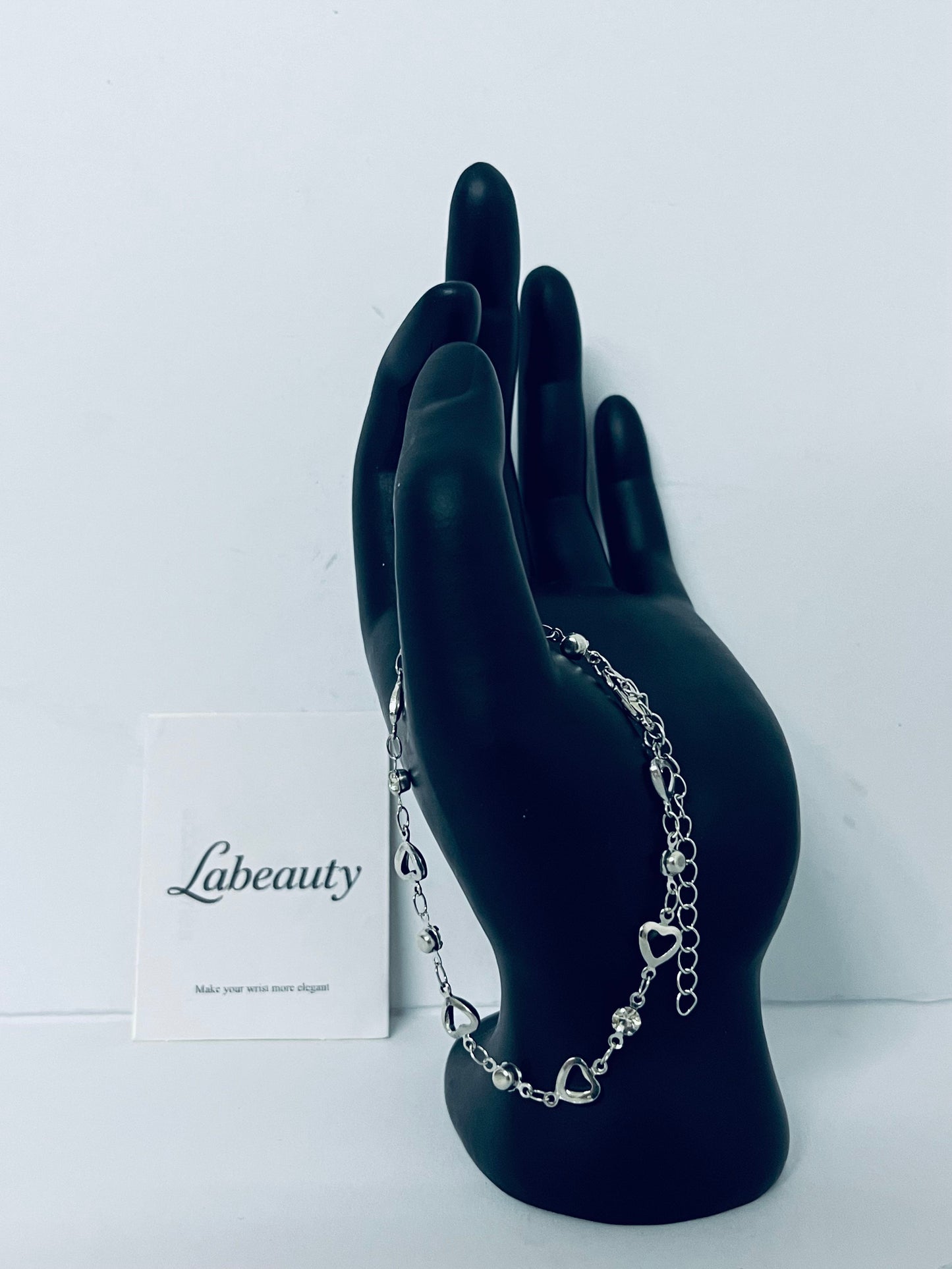 Labeauty 925 Sterling Silver Infinity Love Heart Link Bracelets Women Bangle Jewelry Gifts