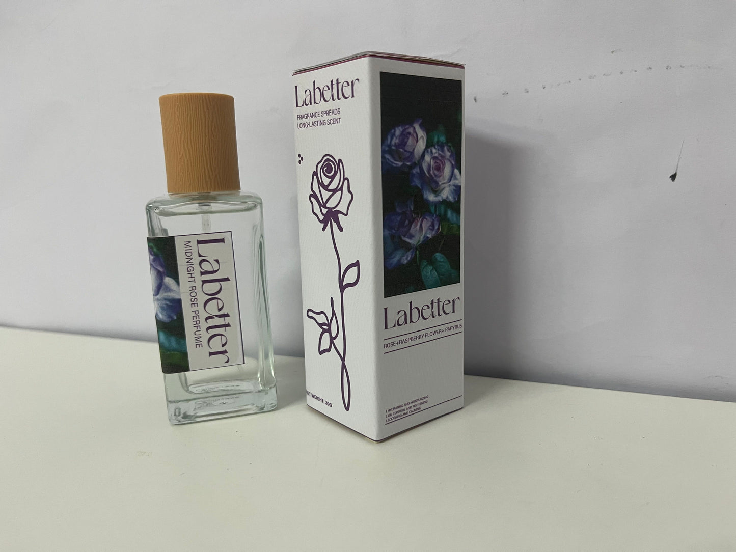 Labetter Midnight Rose Perfume - 30g Floral Raspberry & Rose Long-Lasting Fragrance