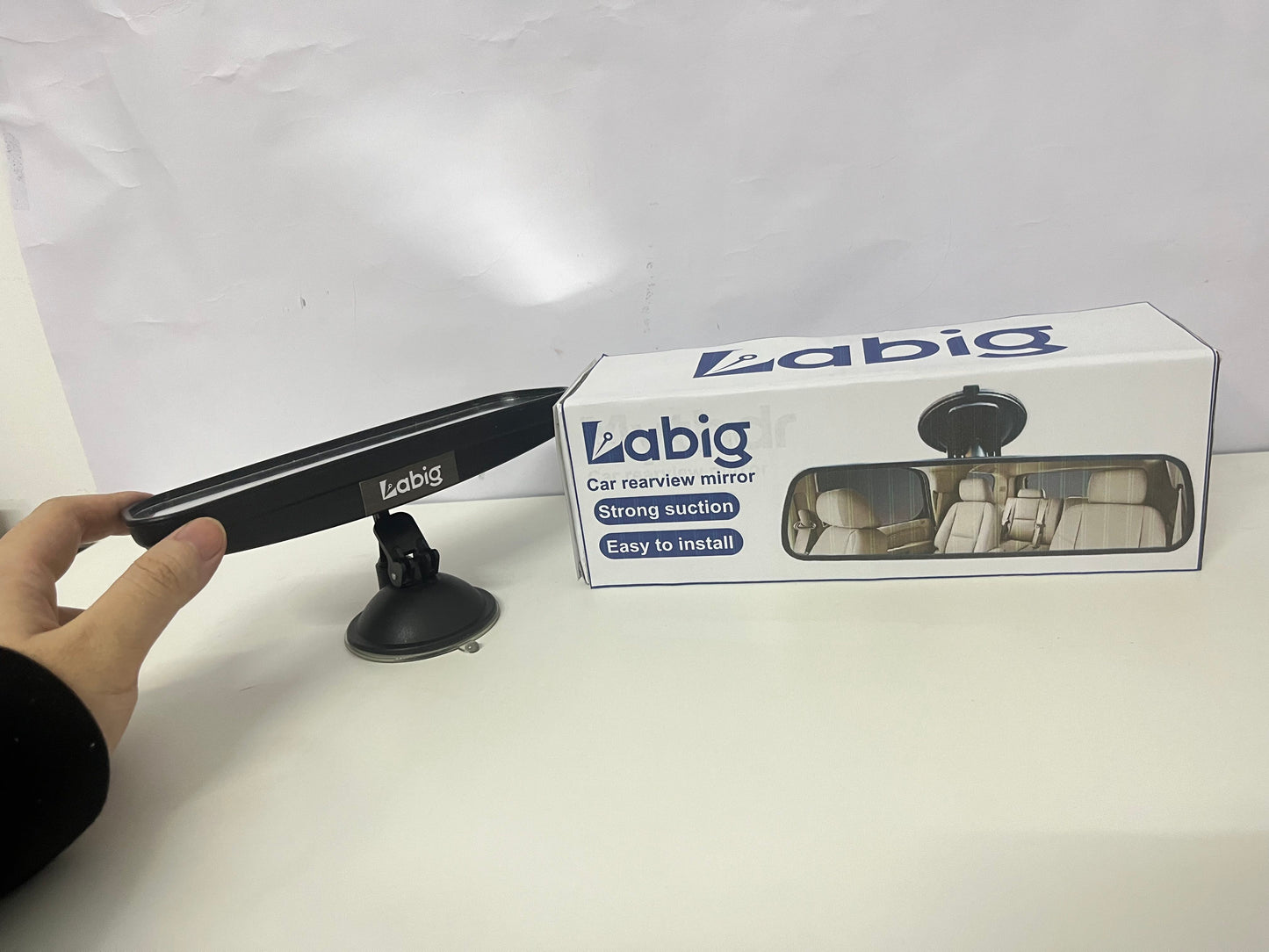 【Labig Universal Suction Cup Rearview Mirror】—— Wider Vision for Safer Driving