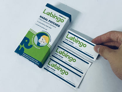 Labingo Nasal Strips, Extra Strong Adhesive, Hypoallergenic, Comfortable Fit for Snoring, Sleep, Cold Relief & Exercise