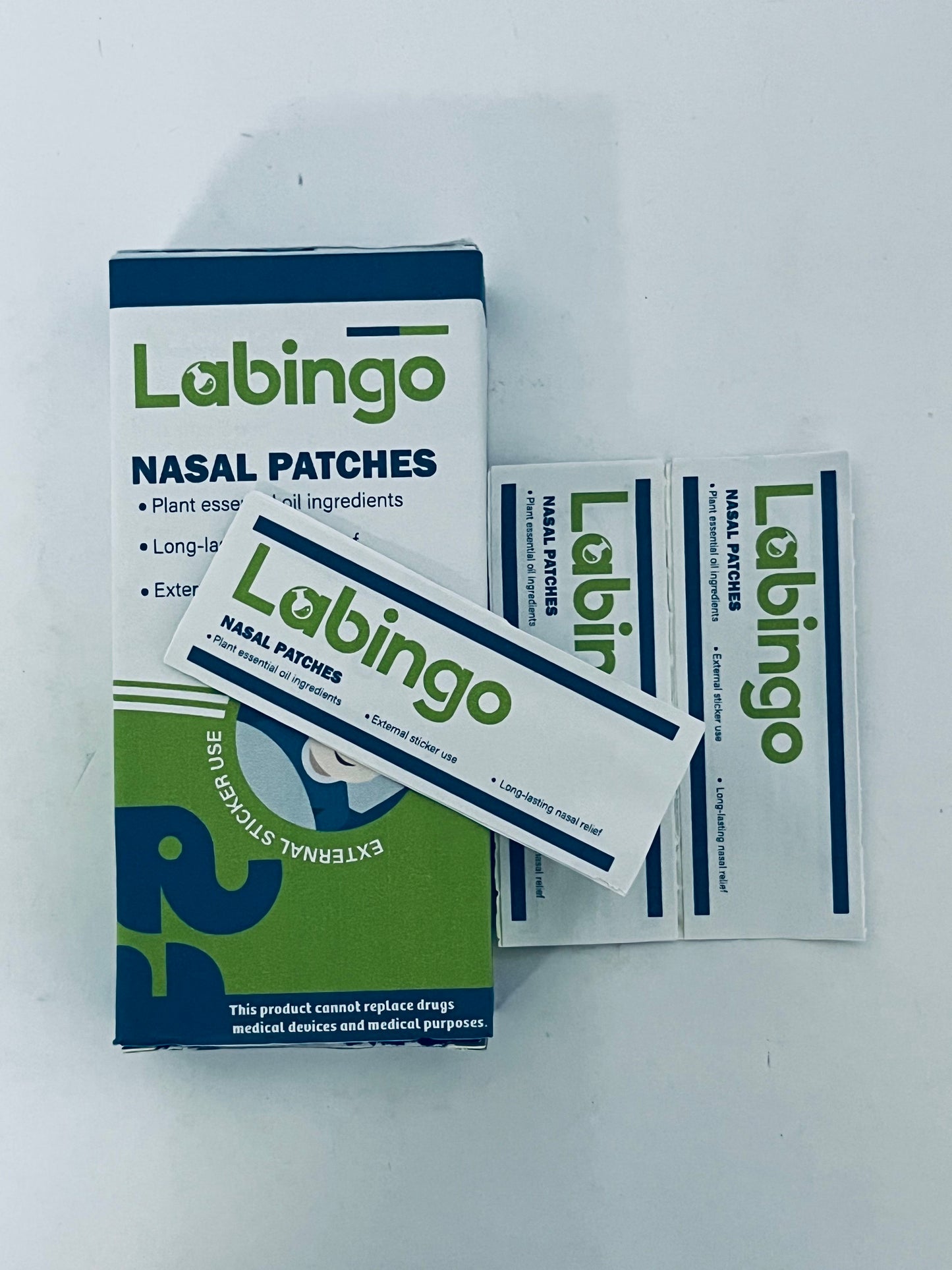 Labingo Nasal Strips, Extra Strong Adhesive, Hypoallergenic, Comfortable Fit for Snoring, Sleep, Cold Relief & Exercise