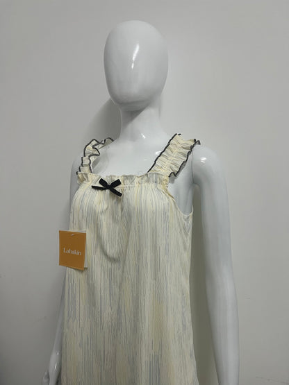 【Labskin Ruffle Strap Nightdress】—— Cozy & Feminine Loungewear for Restful Nights