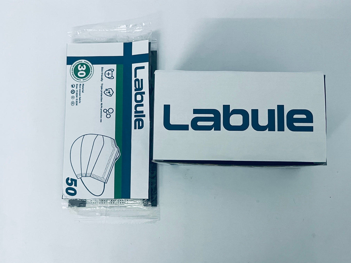 Labule Individually Wrapped - 4-Layer Filter Disposable Black Mask Single