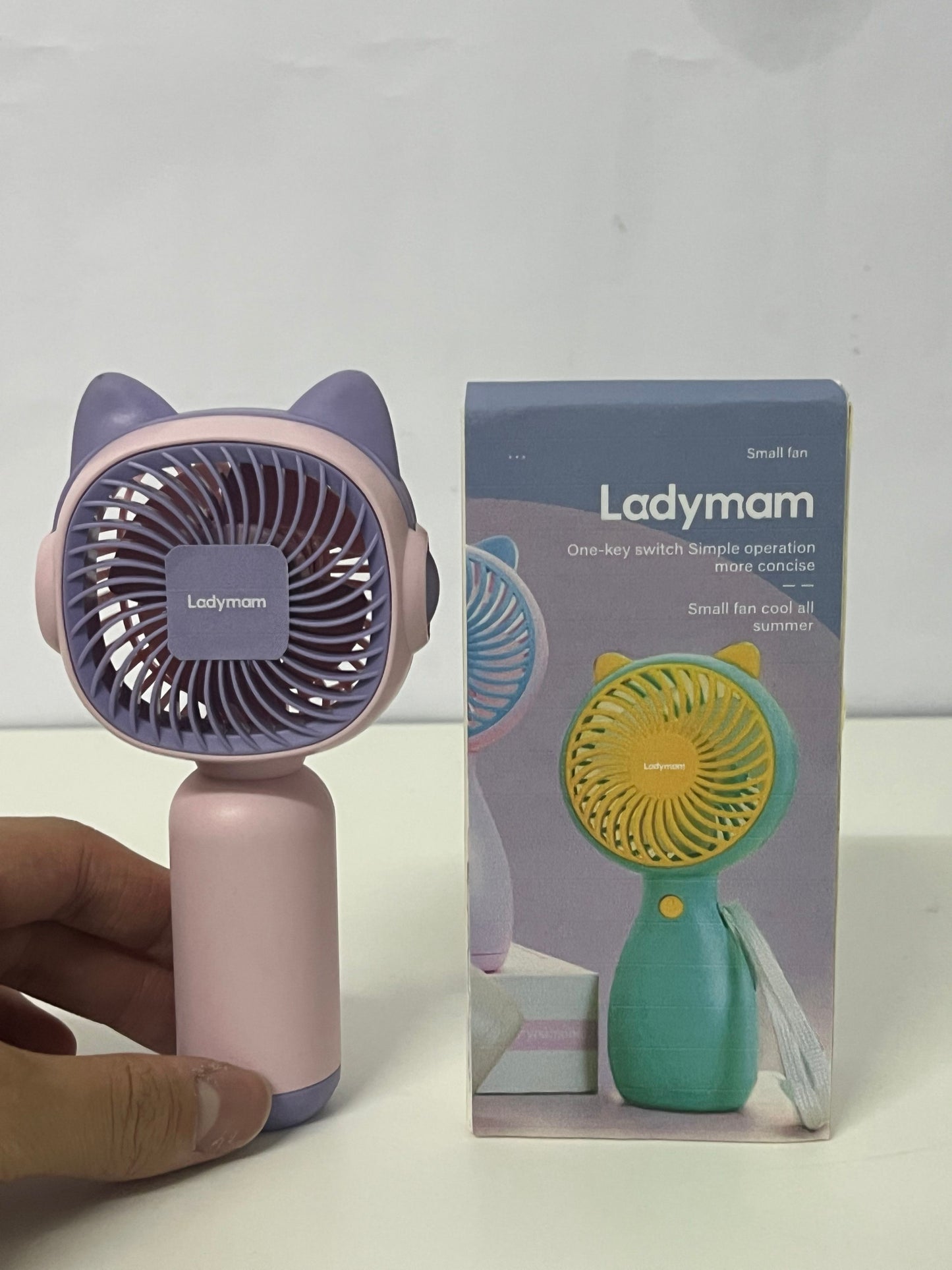 【Ladymam Cat Ear Handheld Mini Fan】—— Cute, Portable Cooling for Summer Days