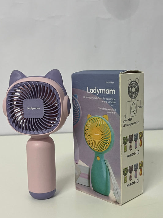 【Ladymam Cat Ear Handheld Mini Fan】—— Cute, Portable Cooling for Summer Days