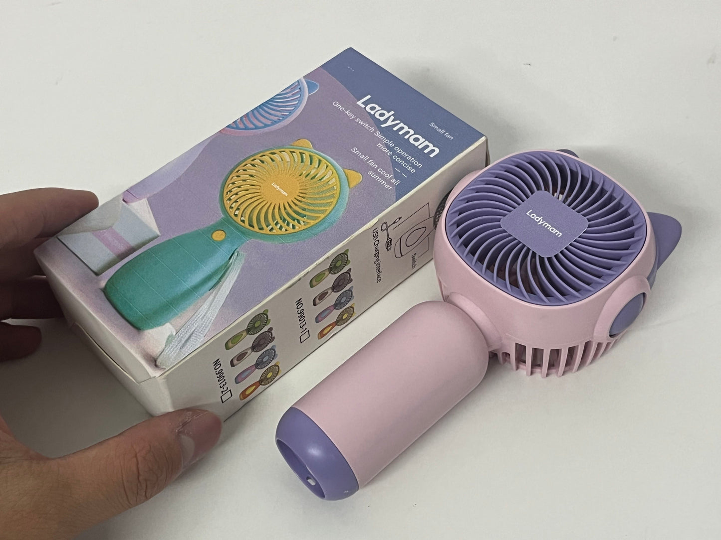 【Ladymam Cat Ear Handheld Mini Fan】—— Cute, Portable Cooling for Summer Days