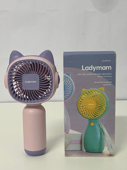 【Ladymam Cat Ear Handheld Mini Fan】—— Cute, Portable Cooling for Summer Days