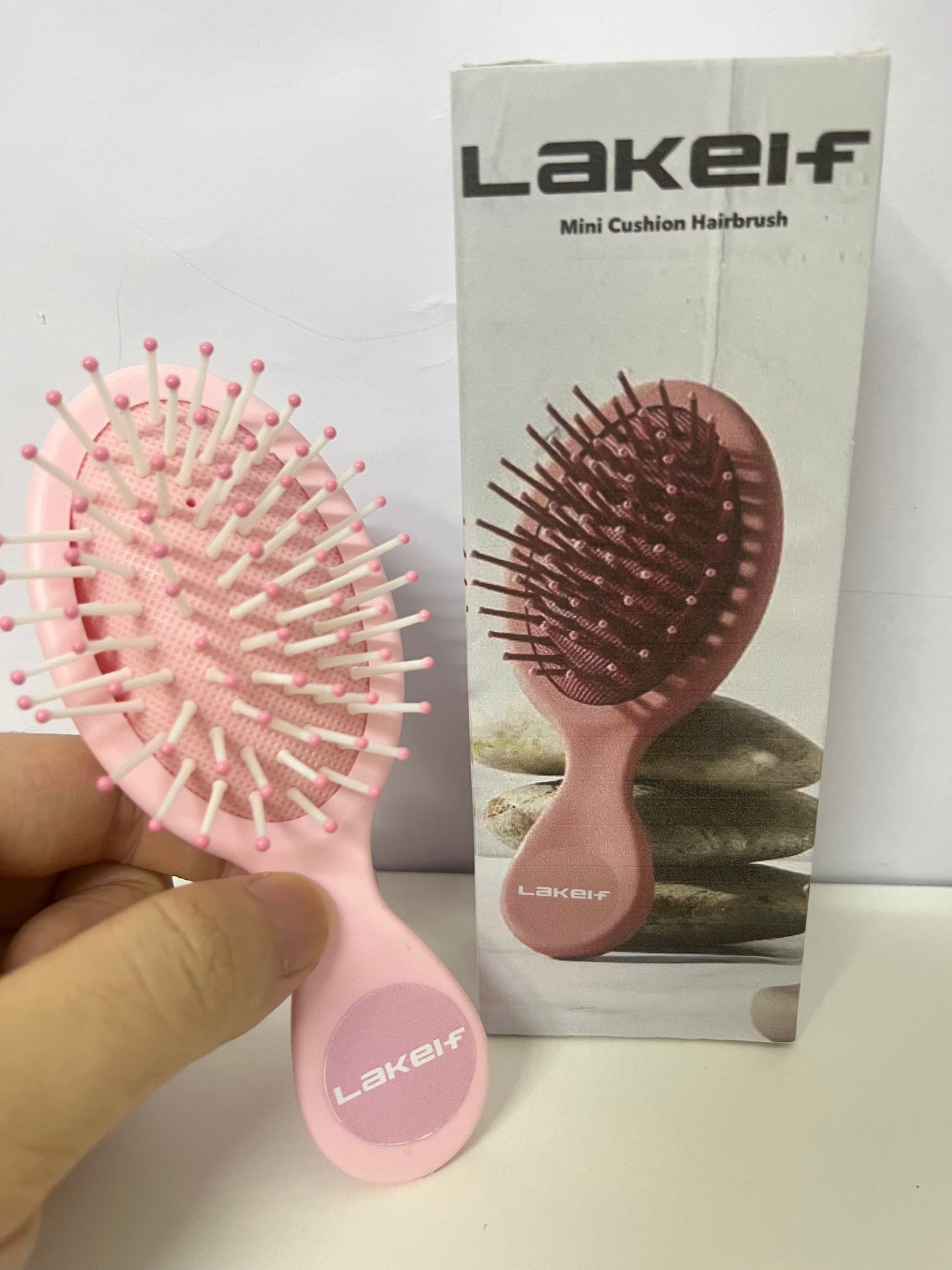 【Lakelf Mini Cushion Hairbrush】—— Portable & Gentle Daily Hair Tool