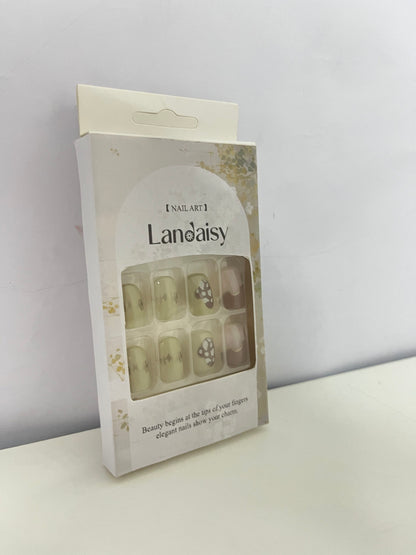 Landaisy False nails Artistic Nail Tips Retro & Elegant Convenient & Exquisite A Quick Creator of Finger Charm