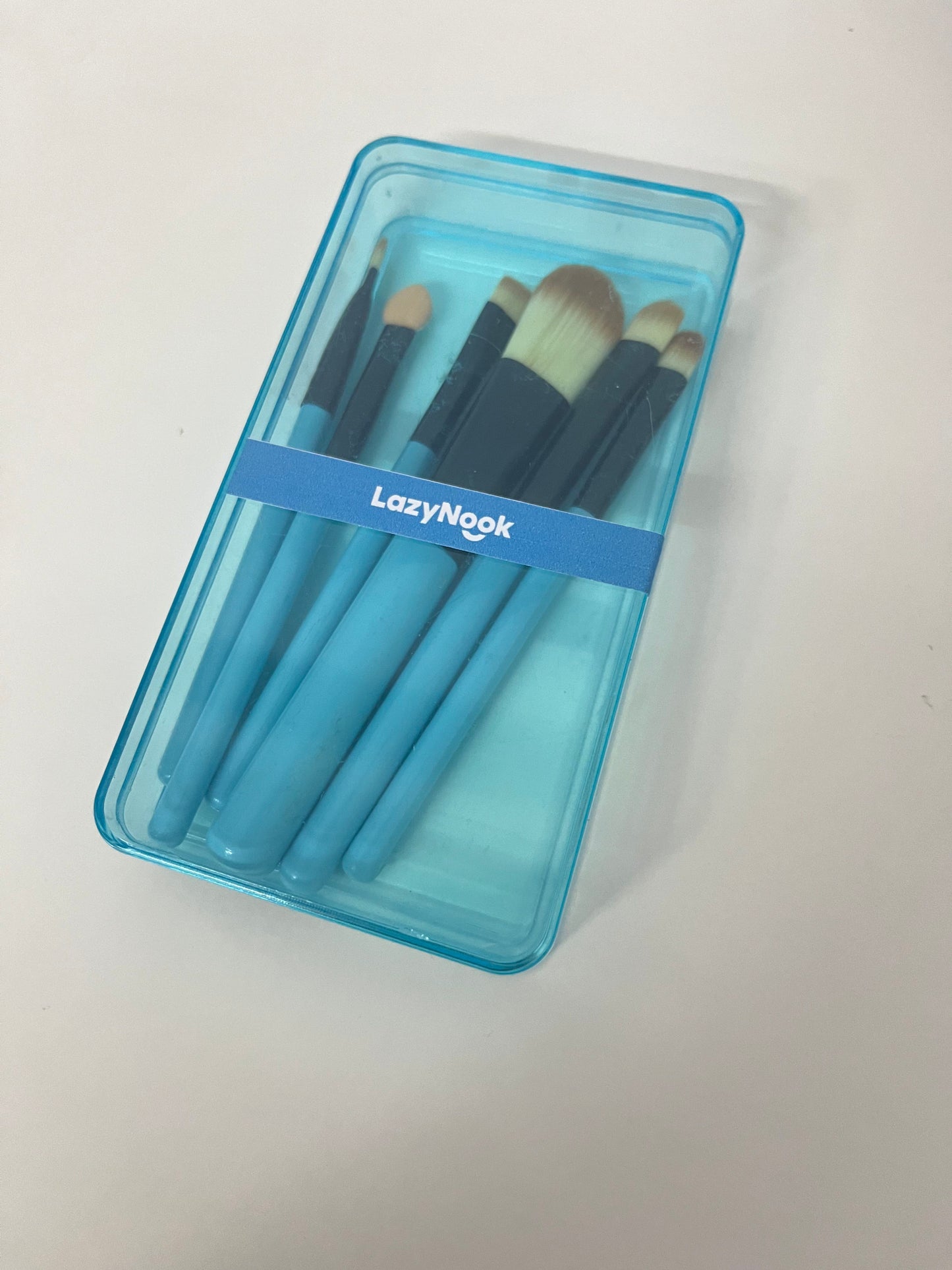 LazyNook 6Pcs Eye Makeup Brush Set - Soft Eyeshadow Blending Detail Brushes with Storage Case