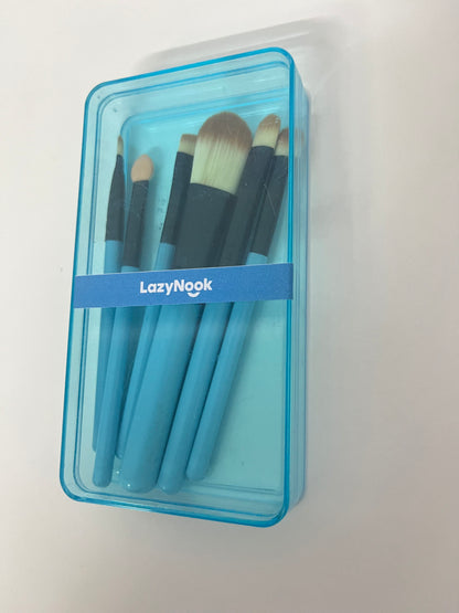 LazyNook 6Pcs Eye Makeup Brush Set - Soft Eyeshadow Blending Detail Brushes with Storage Case