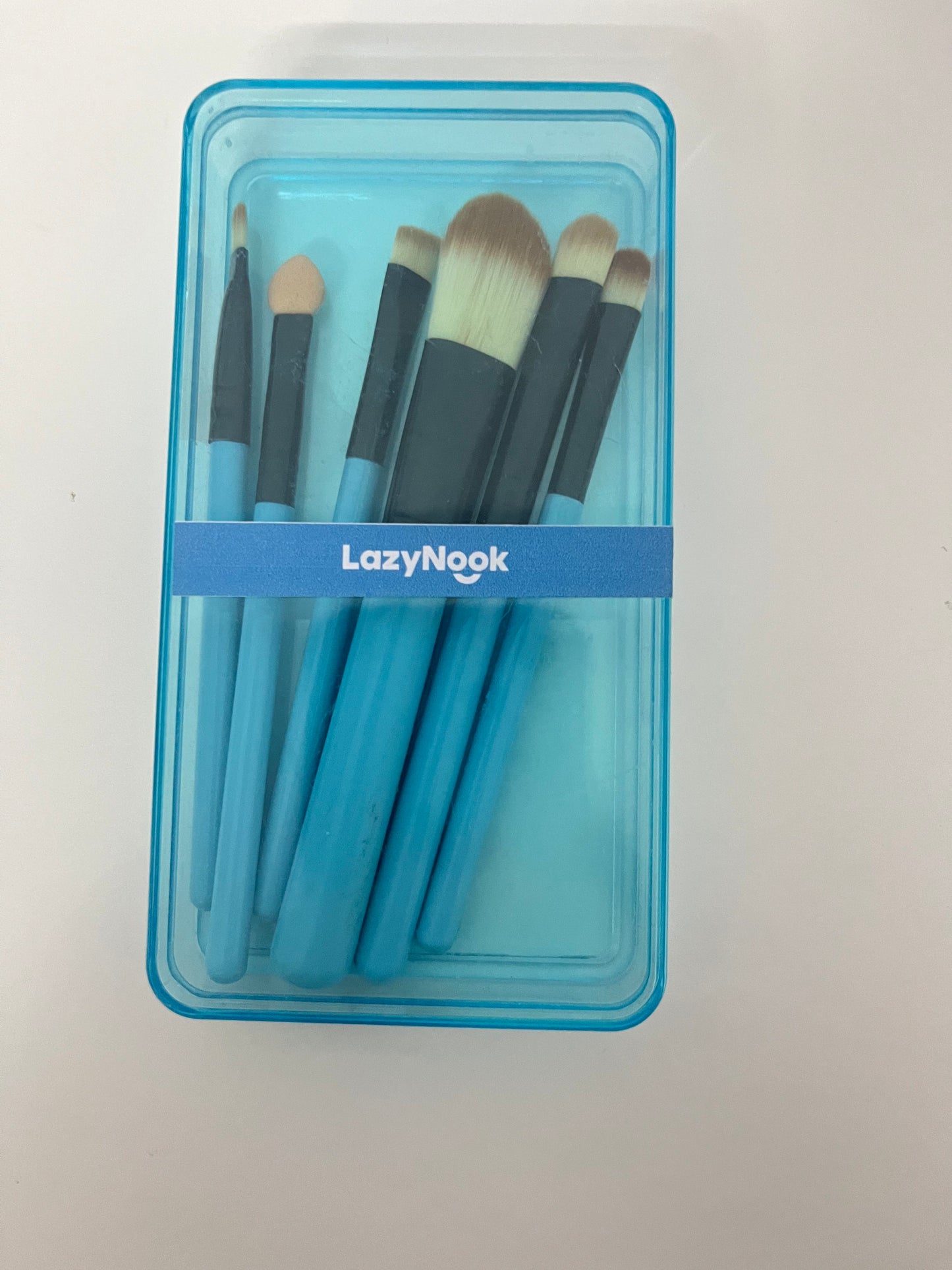 LazyNook 6Pcs Eye Makeup Brush Set - Soft Eyeshadow Blending Detail Brushes with Storage Case