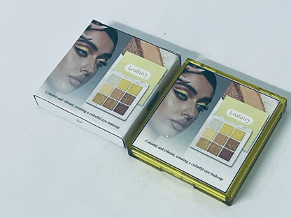 Leafairy 9-Color Eyeshadow Palette - Yellow Tones with Matte & Shimmer Finishes, Vibrant Eye Makeup for Daily & Party Looks