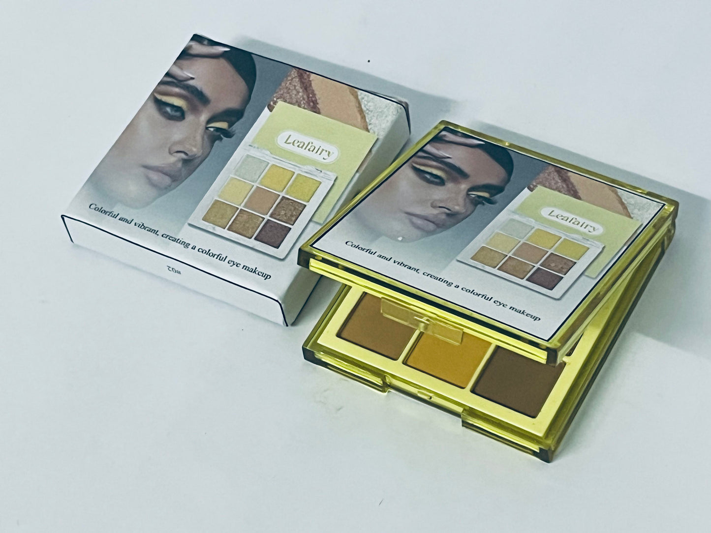 Leafairy 9-Color Eyeshadow Palette - Yellow Tones with Matte & Shimmer Finishes, Vibrant Eye Makeup for Daily & Party Looks