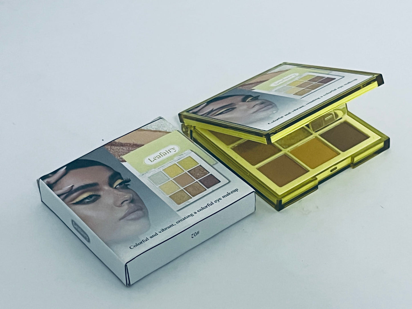 Leafairy 9-Color Eyeshadow Palette - Yellow Tones with Matte & Shimmer Finishes, Vibrant Eye Makeup for Daily & Party Looks