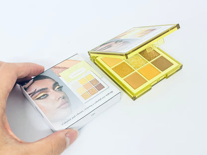 Leafairy 9-Color Eyeshadow Palette - Yellow Tones with Matte & Shimmer Finishes, Vibrant Eye Makeup for Daily & Party Looks