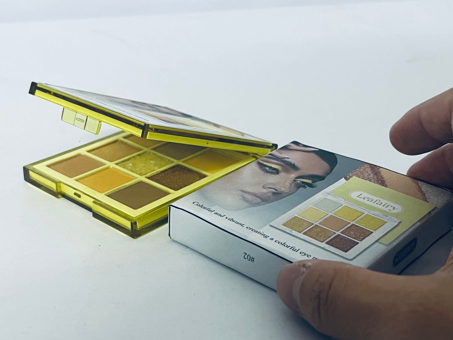 Leafairy 9-Color Eyeshadow Palette - Yellow Tones with Matte & Shimmer Finishes, Vibrant Eye Makeup for Daily & Party Looks