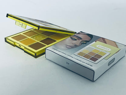 Leafairy 9-Color Eyeshadow Palette - Yellow Tones with Matte & Shimmer Finishes, Vibrant Eye Makeup for Daily & Party Looks