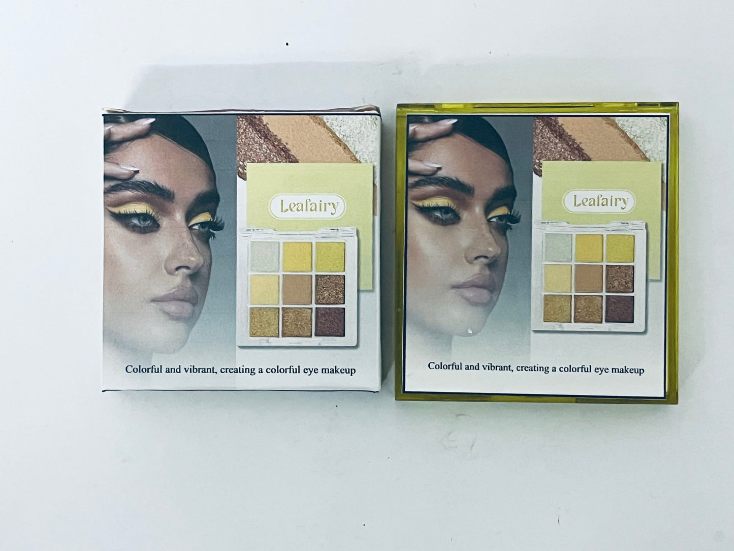 Leafairy 9-Color Eyeshadow Palette - Yellow Tones with Matte & Shimmer Finishes, Vibrant Eye Makeup for Daily & Party Looks