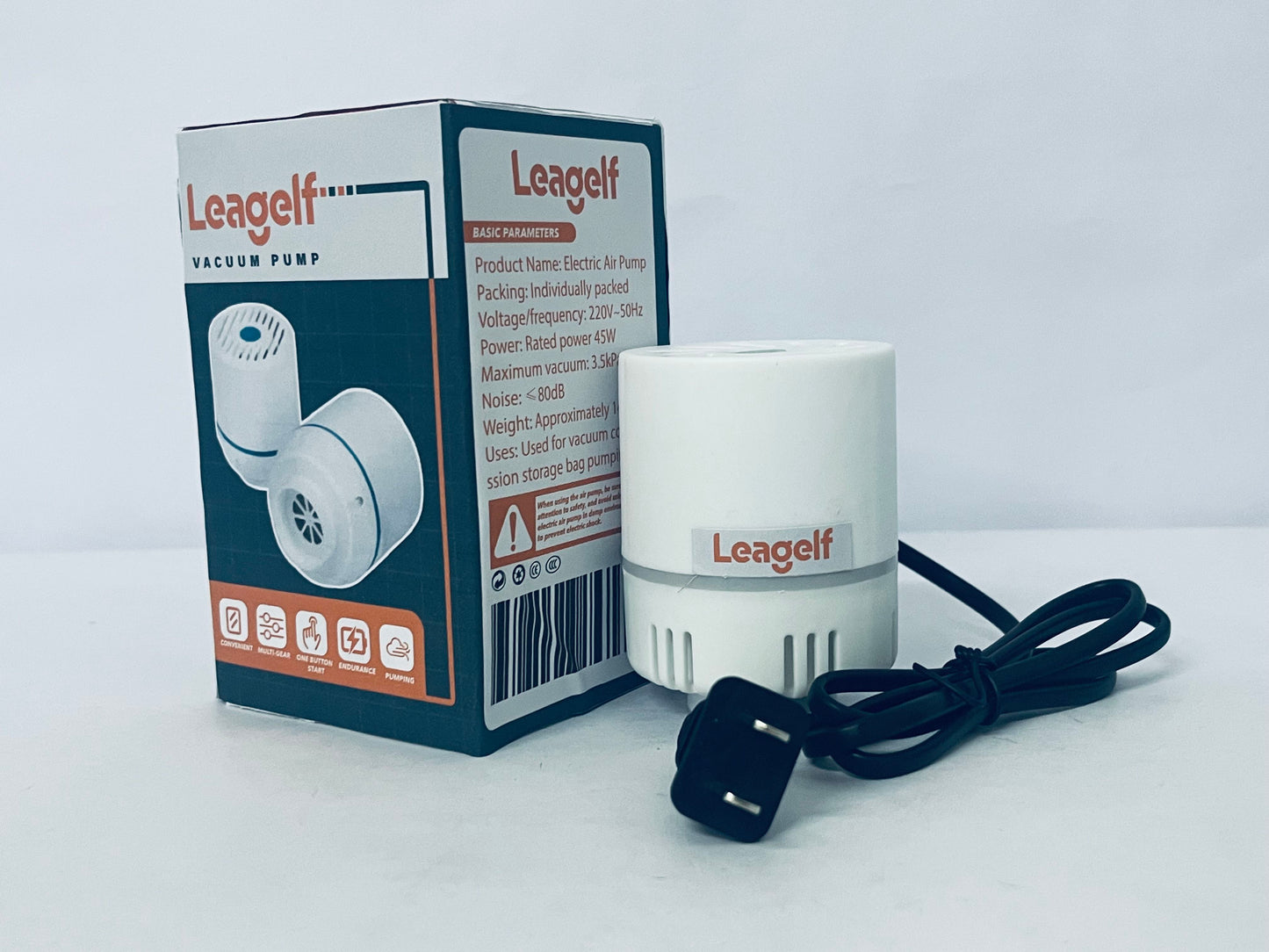 Leagelf Electric Vacuum Pump for Bags - Portable, Fits Most Vacuum Seal Bags (Storage Bag Not Included)