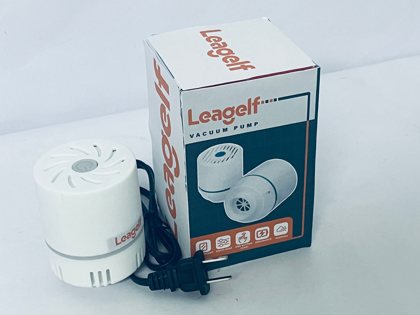 Leagelf Electric Vacuum Pump for Bags - Portable, Fits Most Vacuum Seal Bags (Storage Bag Not Included)