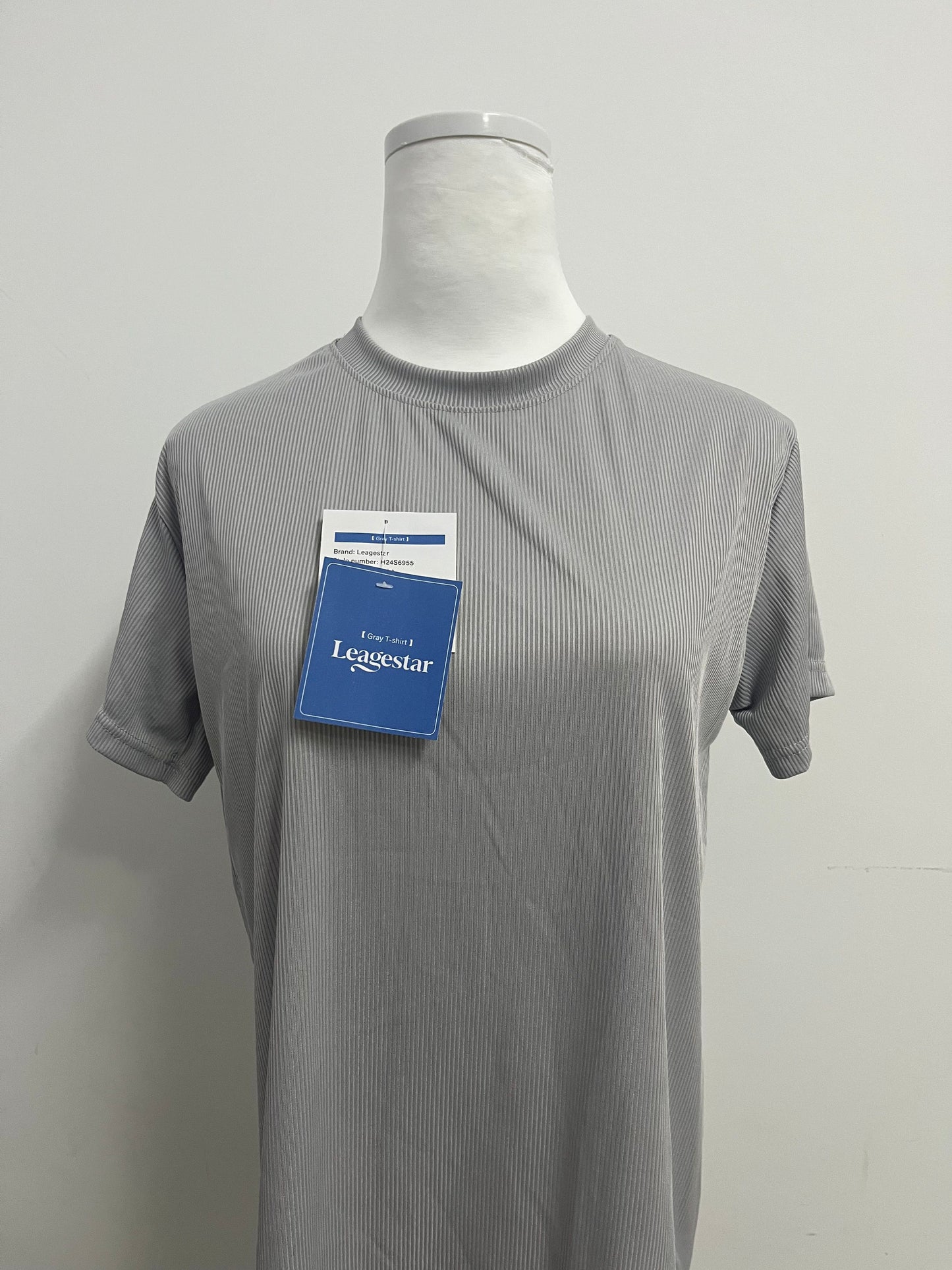 Leagestar Workout T-Shirts - Casual Black Quick Dry Moisture Wicking T-Shirts Crew Neck Short Sleeve for Gym Athletic Running