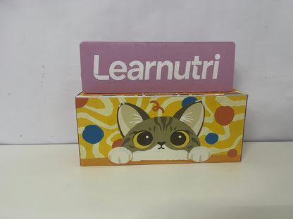 [Learnutri Pencil cases]——Cute Cat Graffiti Pencil Case - Large-Capacity Multi-Functional Stationery Box