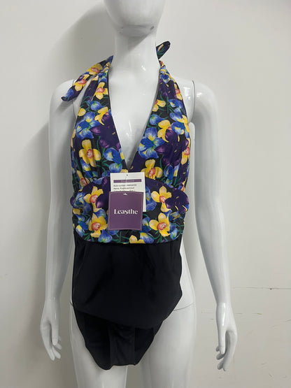 【Leasthe Floral Halter One-Piece Swimsuit】—— Vibrant & Flattering Swimwear for Confident Summer Days